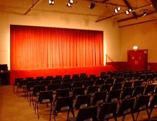 Inside the hall prior to curtain up