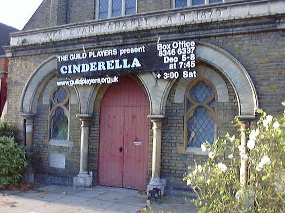 Advertising board outside the hall