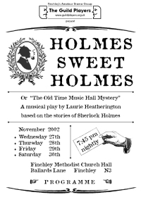 Holmes Sweet Holmes Programme Cover