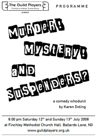 Murder! Mystery! And Suspenders? Programme Cover